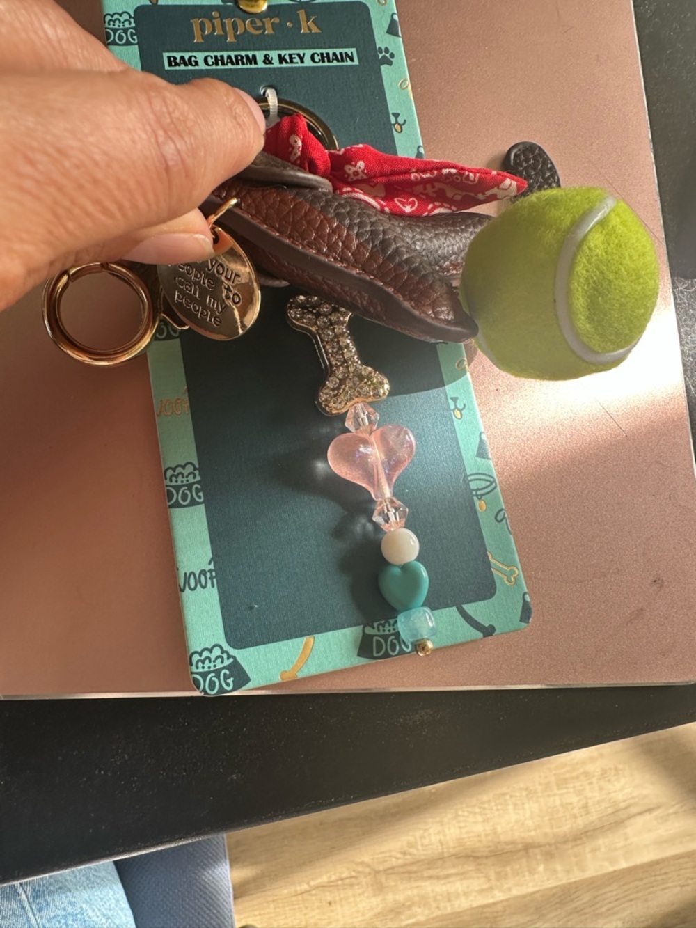 NEW PIPER K Dachshund Dog Bag charm and key chain - Picture 3 of 9